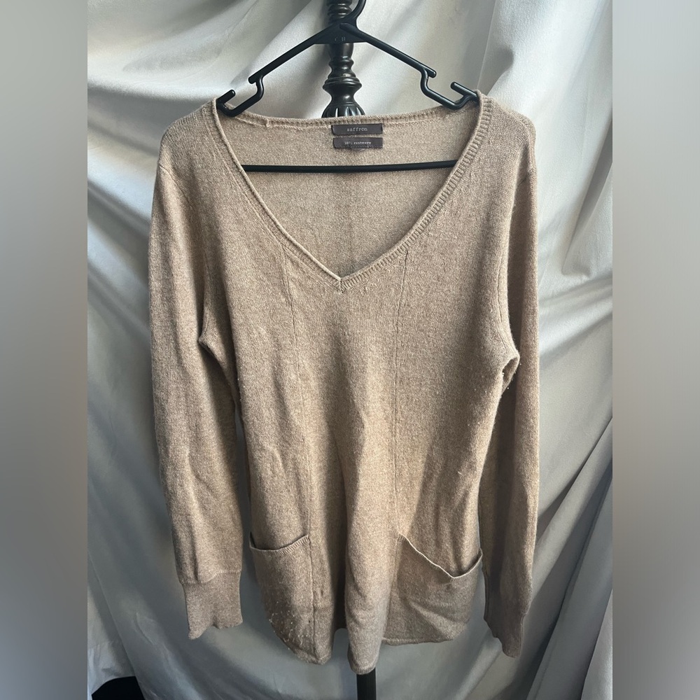 100% Cashmere | Saffron | Beige Sweater